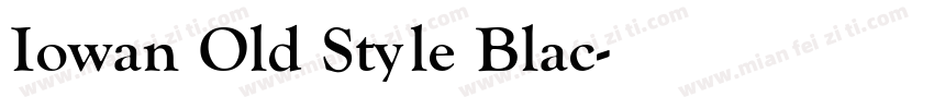 Iowan Old Style Blac字体转换